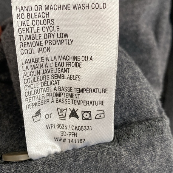 Woolrich Men’s Long Sleeve Henley 100% Cotton Dark Grey Heather Size XL - Picture 6 of 7